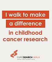 I walk to make a difference in childhood cancer research